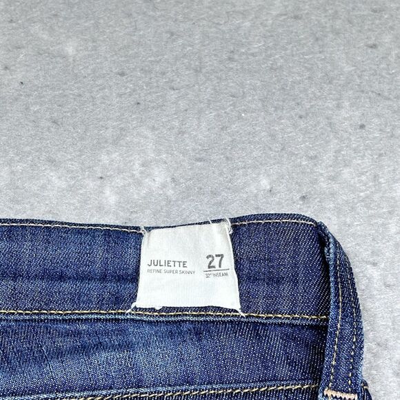 HUDSON Juliette Jeans Womens Size 27 Blue Refine Super Skinny Jeans Zip Front - Picture 11 of 15